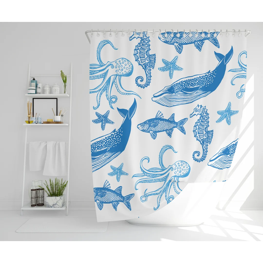 Elle Polyester Shower Curtain Set