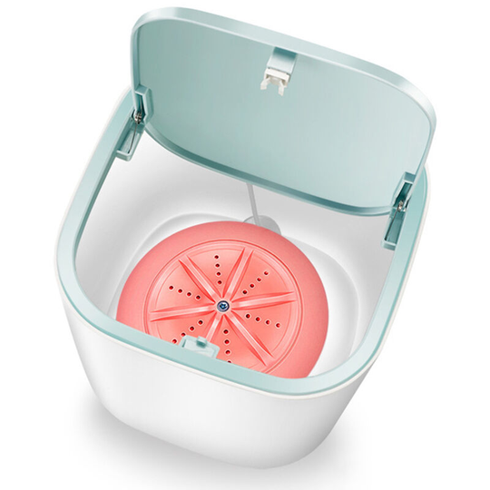 Superseller - Portable Personal Rotating Ultrasonic Turbine Washing Machine Laundry Barrel Washer Underwear Socks Washer - Pink