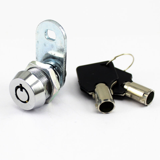 Tubular Cam Lock with 17mm Cylinder and Chrome Finish, Keyed Alike with 2 Keys, Cam Cabinet Lock Admiral Locks for rv Cupboard Drawer