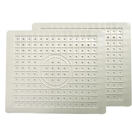 2Pcs Kitchen Sink Mats with Holes Non-Slip Rubber Drain Pad Glass Dishes Protector,model: 2Pcs