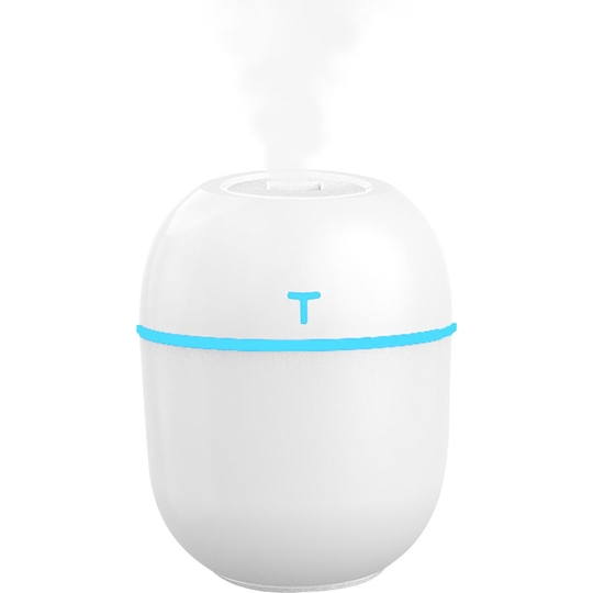 Asupermall - 220mL Quiet Mist Humidifier Diffuser led Colorful Essential Oil Diffuser Top Fill Humidifier, White