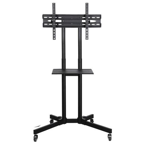Dasaki Black Floor Stand Mount with Shelving, Holds up to 50 kg.