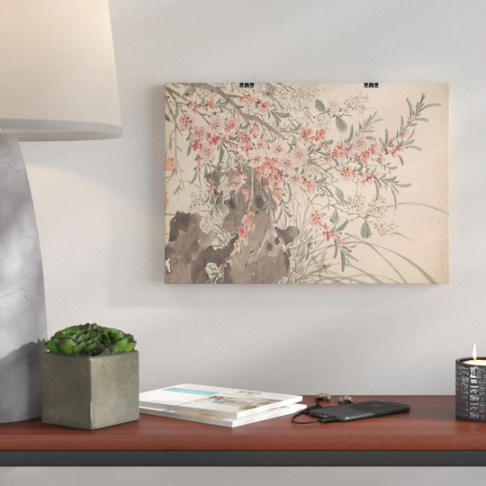 "Oriental Floral" Painting Print