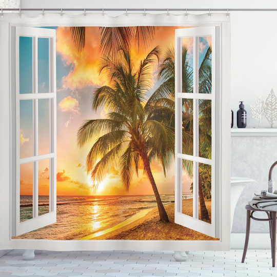 Bella-Esme Polyester Shower Curtain Set