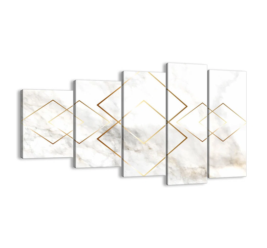 Infinity View - 5 Piece Unframed Graphic Art Print Set on Canvas