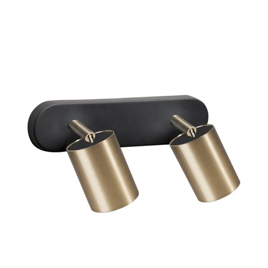 Russo 2 - Light Black/Brass Armed Sconce