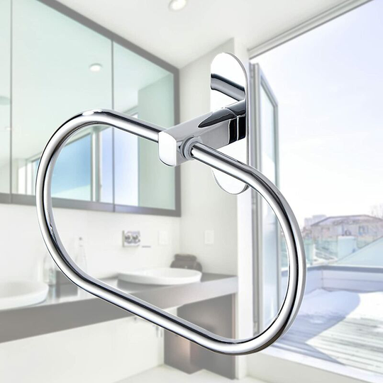 Stainless Steel Towel Ring Oval Towel Holder Wall Mounted,Bathroom Towel Hanger Holder Oval Towel Holder