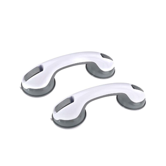2 pcs Safety Bathtub Handle/Handle/Shower Suction Cup for Bathroom + wc (Gray)