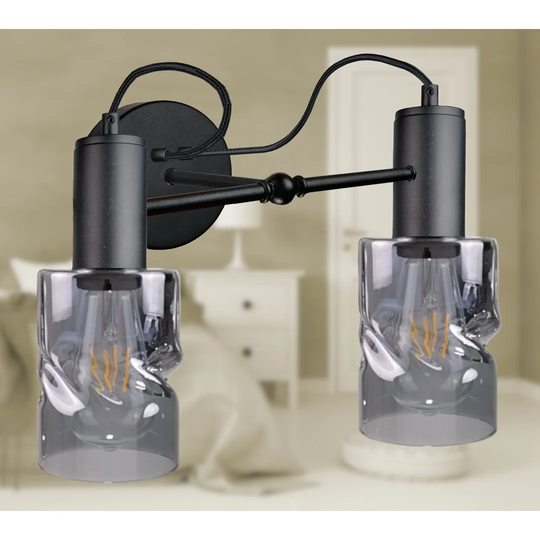 Inger Black 2-light Wall Sconce