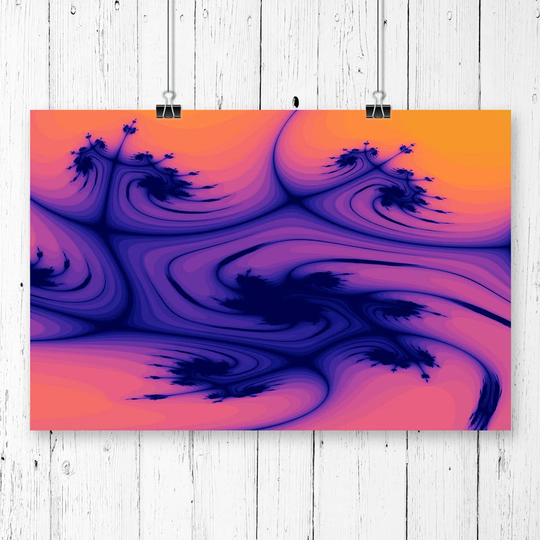 'Purple Abstract Art' Graphic Art
