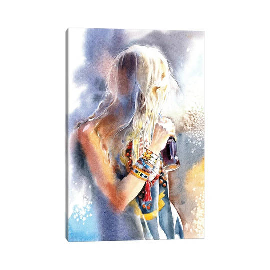 Look Back by Marina Ignatova - Wrapped Canvas Painting