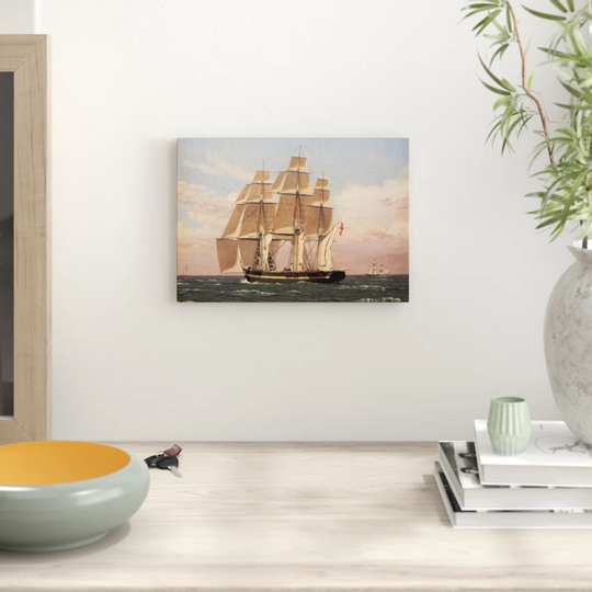 'Sailing Ship' by Christoffer Wilhelm Eckersberg Graphic Art