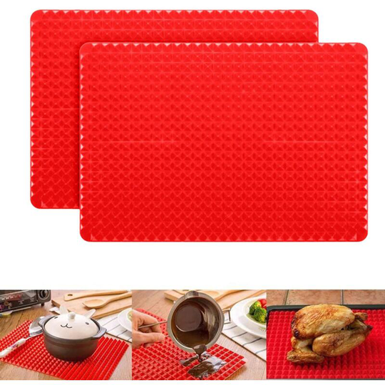 2 round hole baking mats, barbecue mats, silica gel meal mats, microwave ovens, kitchen draining tools