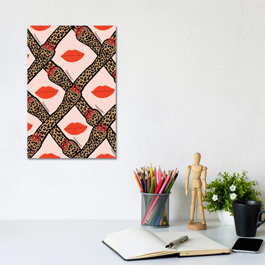 Claws And Lips - Wrapped Canvas Painting