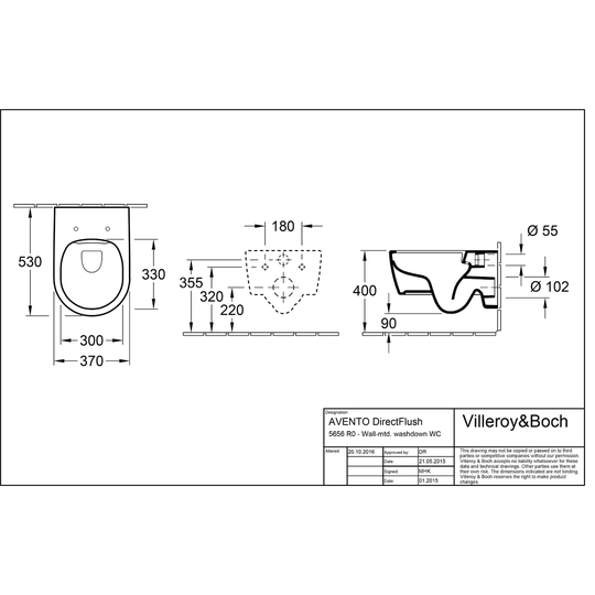 Avento Wall Hung Toilet with Soft Close Seat
