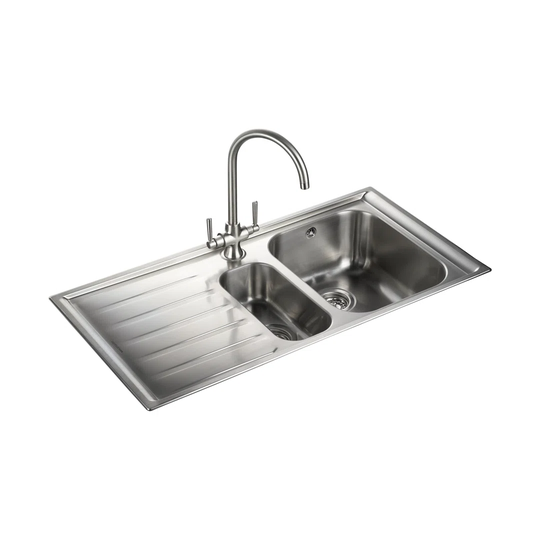Manhattan 101 x 51.5cm Kitchen Sink in Stainless Steel