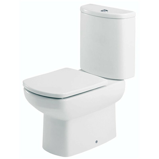 Roca Senso Close Coupled Toilet with Dual Outlet Push Button Cistern Standard Seat