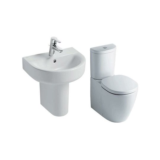 Concept Bathroom Cloakroom Suite Close 1 Tap Basin White - Ideal Standard