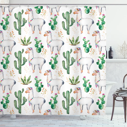 Maron Polyester Shower Curtain