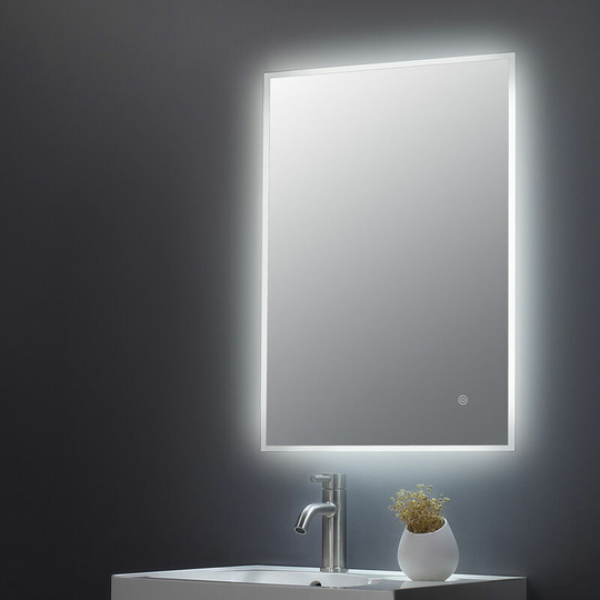 Ambient Bathroom Mirror with 25W Bulb 700mm h x 500mm w - Hudson Reed