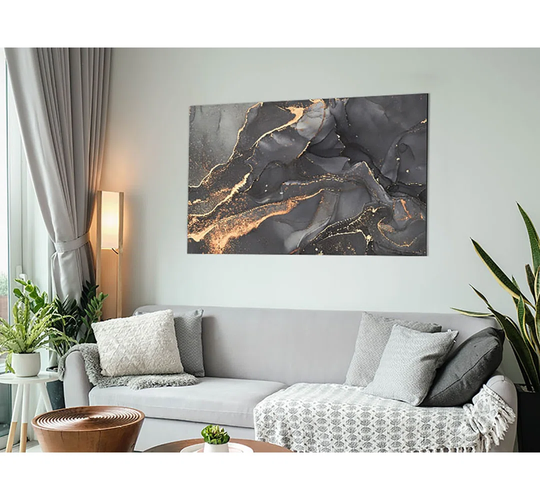 Smoke Glitter - Unframed Painting on Metal