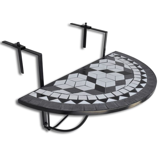 Folding Iron Balcony Table by Dakota Fields - Multicolour