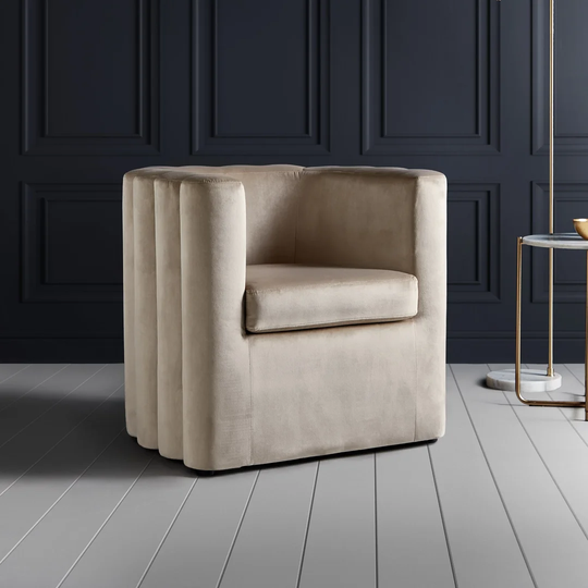 Broussard 80Cm Wide Tufted Velvet Tub Chair