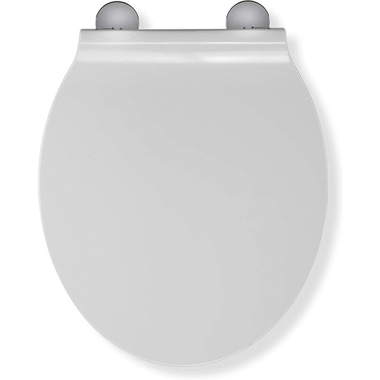 Flexi-Fix Victoria Top & Bottom Fix Toilet Seat, White - Croydex