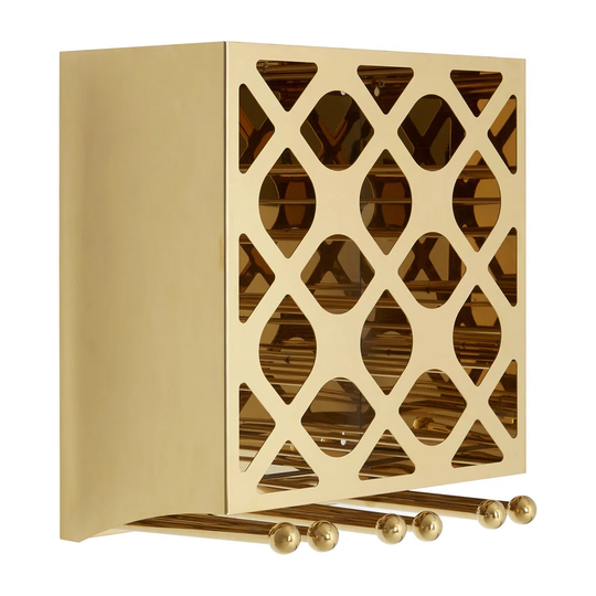Betances 12 Bottle Gold Finish Wine Rack