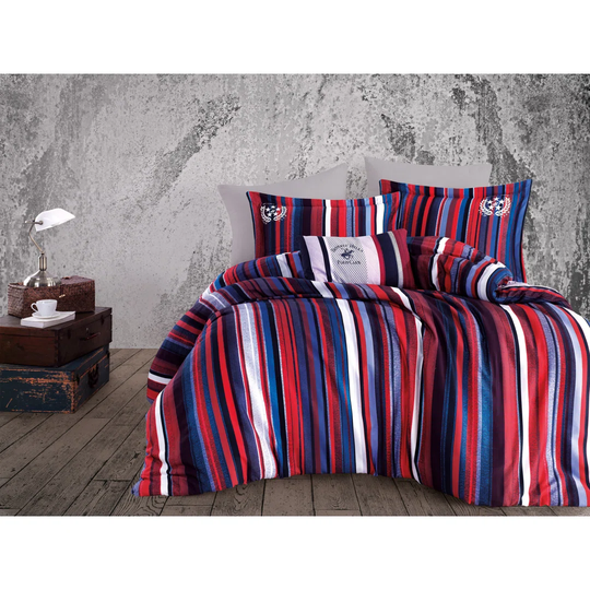 Red 100% Cotton Duvet Cover Set