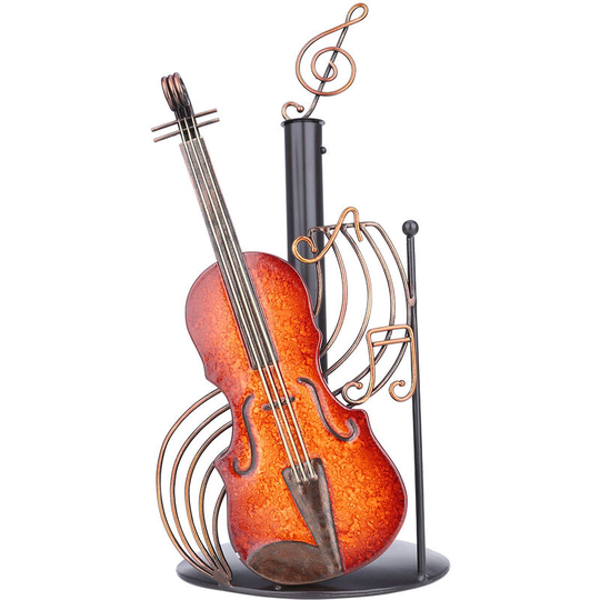 Violin Roll Paper Towel Holder Iron Paper Holder Bath Tissue Toilet Organizer Hotel or Kitchen Paper Holder Home Decoration,model:Orange - Tooarts