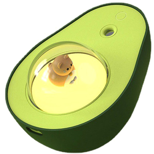 Asupermall - Avocado Night Light Humidifier Large Fog Small Portable usb Rechargeable Home Office Dormitory Silent Humidification,Green - Green