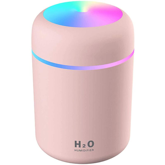 Sunflowergb - Cool mini humidifier, usb personal desktop humidifier for car, office, bedroom, etc. Auto shut-off, 2 fog modes, super quiet. (pink)