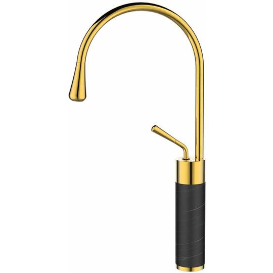 Invena - Gold/Black Marble Kitchen Sink Tap Bathroom Basin Mixer Bar Standing Faucet