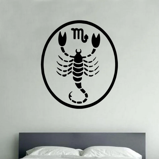 Scorpio Medallion Zodiac Star Sign Wall Sticker