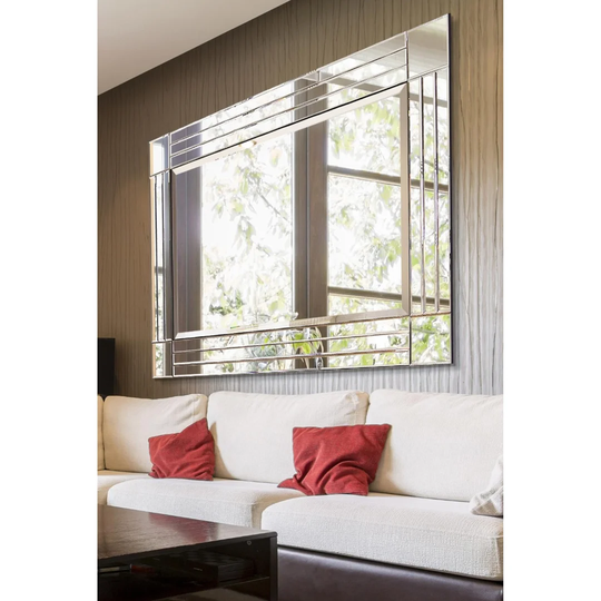 Odilia Framed Wall Mounted Accent Mirror in Silver