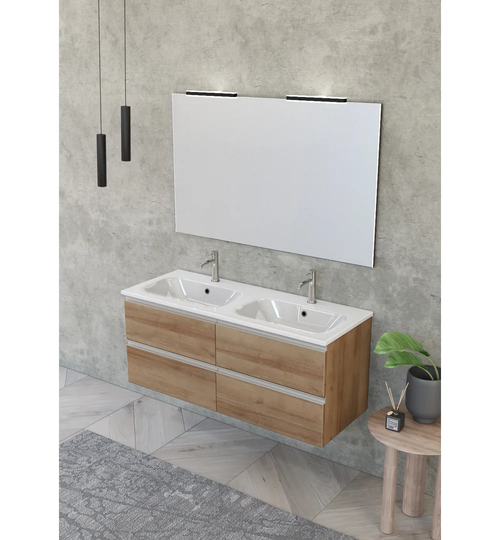 Vanity Unit 4 Drawers With Integrated Washbasin, Mirror And Spotlight