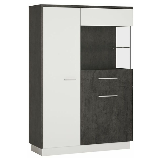 Gerzing Low Display Cabinet (Rh) - Grey