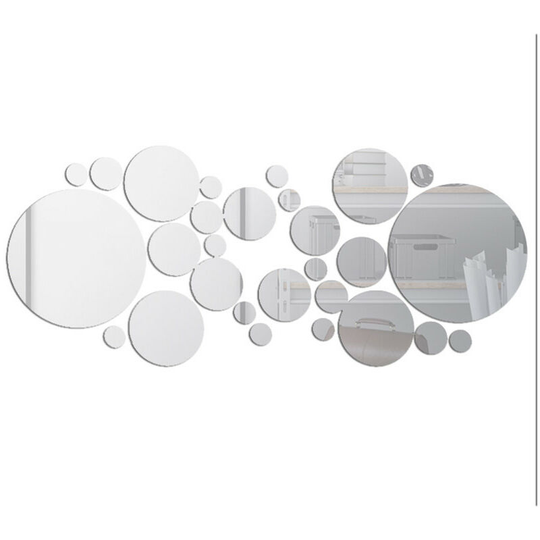30 pieces mirror circle circle stickers round mirrors decoration of the house