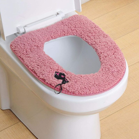 1 Pack Universal Soft Warm Toilet Seat Cushions with Hanging Loop