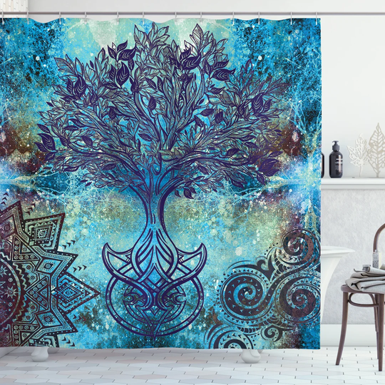 Baldvina Polyester Shower Curtain Set