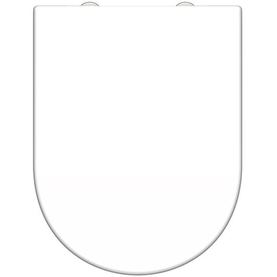 Duroplast Toilet Seat white D-shape schütte - White