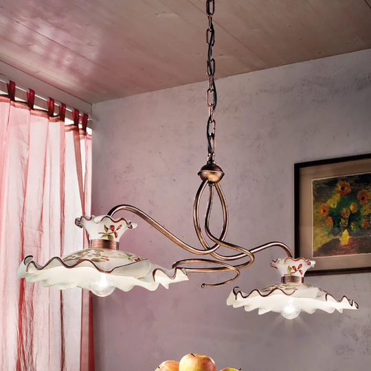 Marystone 2-Light Shaded Chandelier