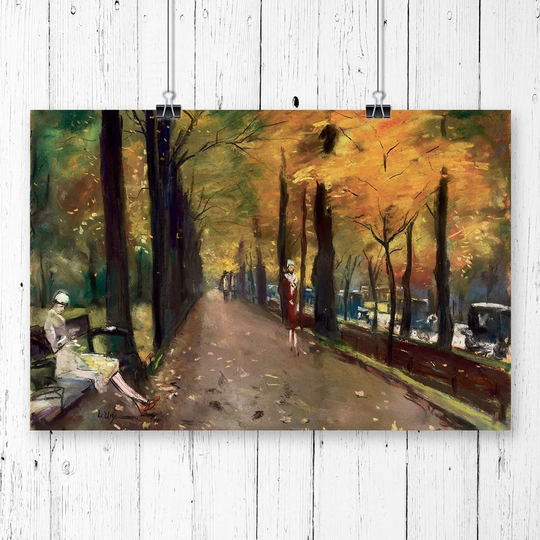 'Autumn Alley' by Lesser Ury Painting Print