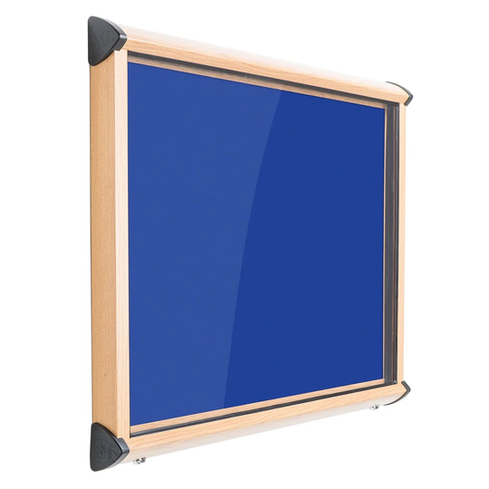 Shield Wood Effect Exterior Showcases Wall Mounted Bulletin Board