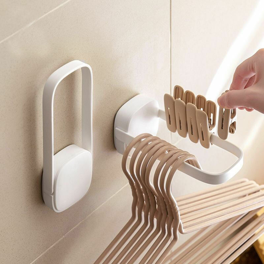 2 Pcs Foldable Clothes Hanger Hook Wall Sticking Storage Rack Hangers for Saving Space In the closet Kitchen Bathroom Storage Rack