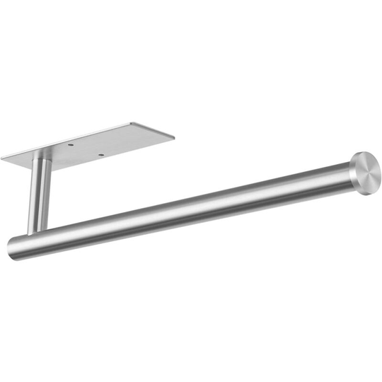 Paper Towel Holder, Self Adhesive or Drilling, Black Under Cabinet Paper Towel Holder (Silver), 304 Stainless Steel Towel Rack for Kitchen, Bathroom,
