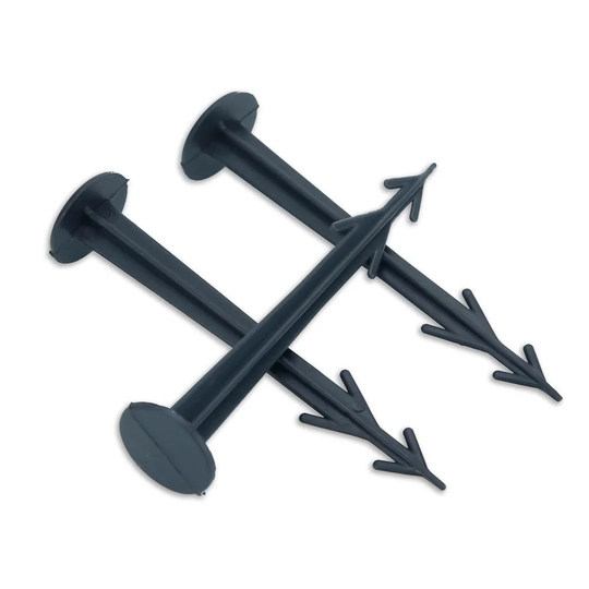 Ground Anchor Plastic Black Weed Fleece Fastening Soil Nail Barbs