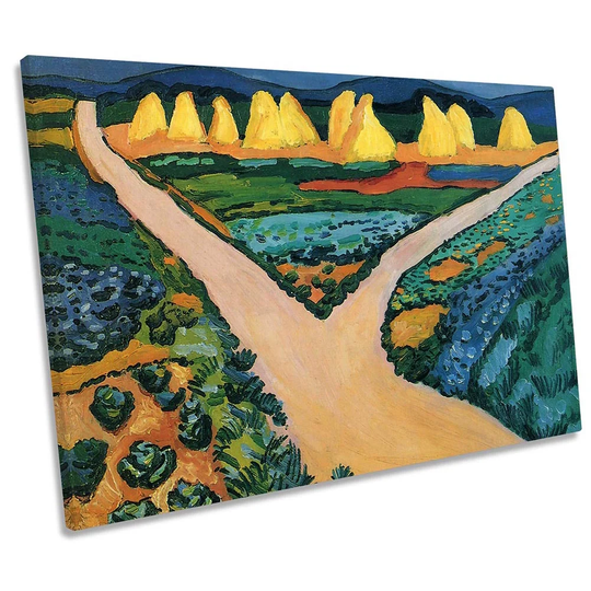 August Macke Vegetable Fields CANVAS WALL ART Print