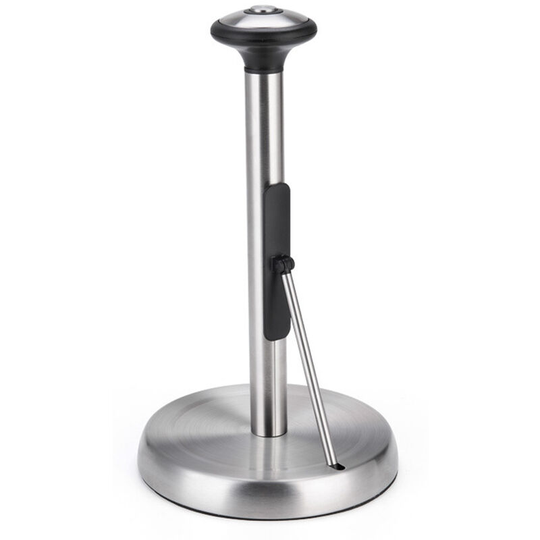 Paper Towel Holder Countertop With Weighted Base and Adjustable Spring Arm, Easy Tearing Paper Towel Dispenser ,Fits In Kitchen or for Bathroom